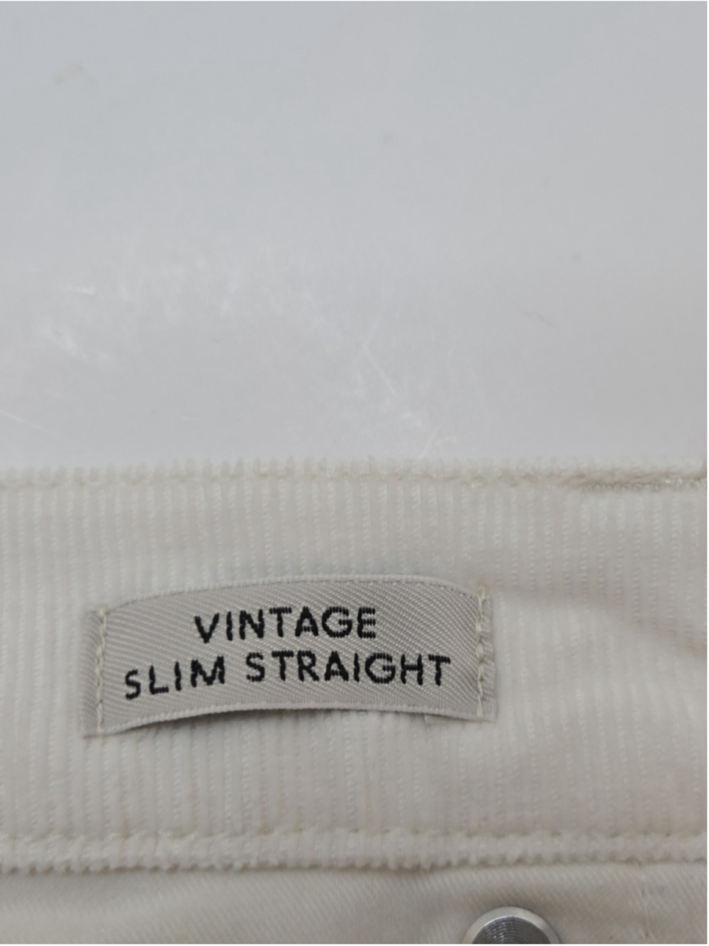 J Crew Vintage Slim Straight White Corduroy Pants Classic Preppy Fall Size 27 - Picture 3 of 9